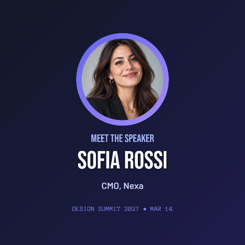 Speaker Spotlight video for Sofia Rossi