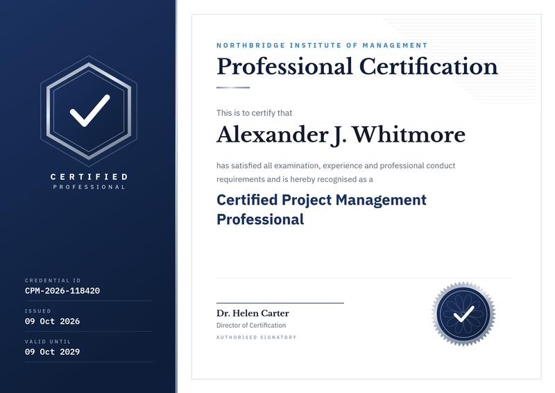 Navy Certified Professional Credential