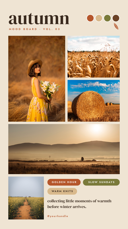 Autumn Mood Board Story Collage