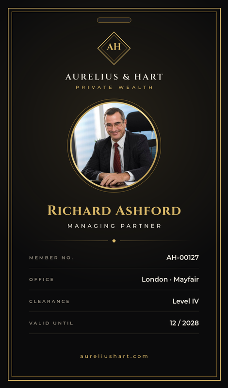 Luxury Black and Gold Executive ID Card