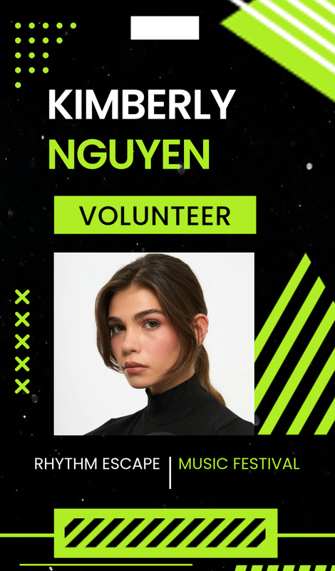 Neon Music Festival Volunteer ID Card