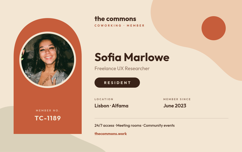 Terracotta Coworking Membership Card