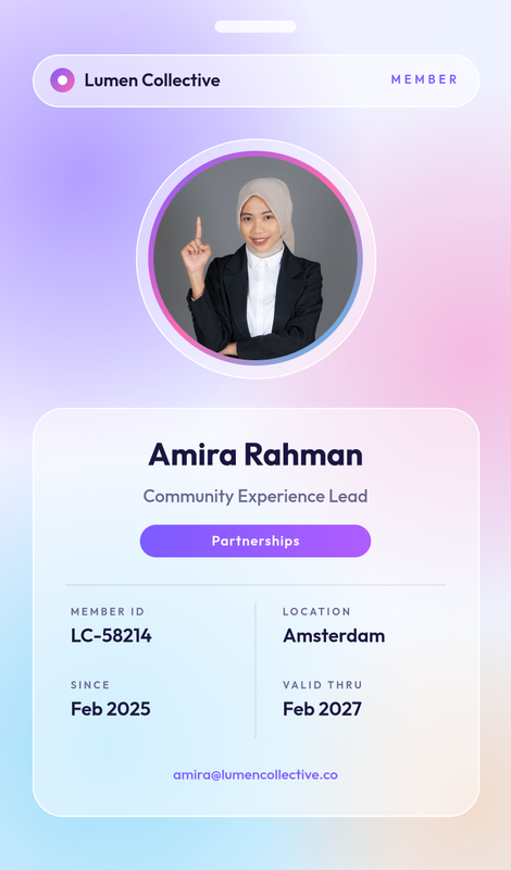 Glass Aurora Member ID Card