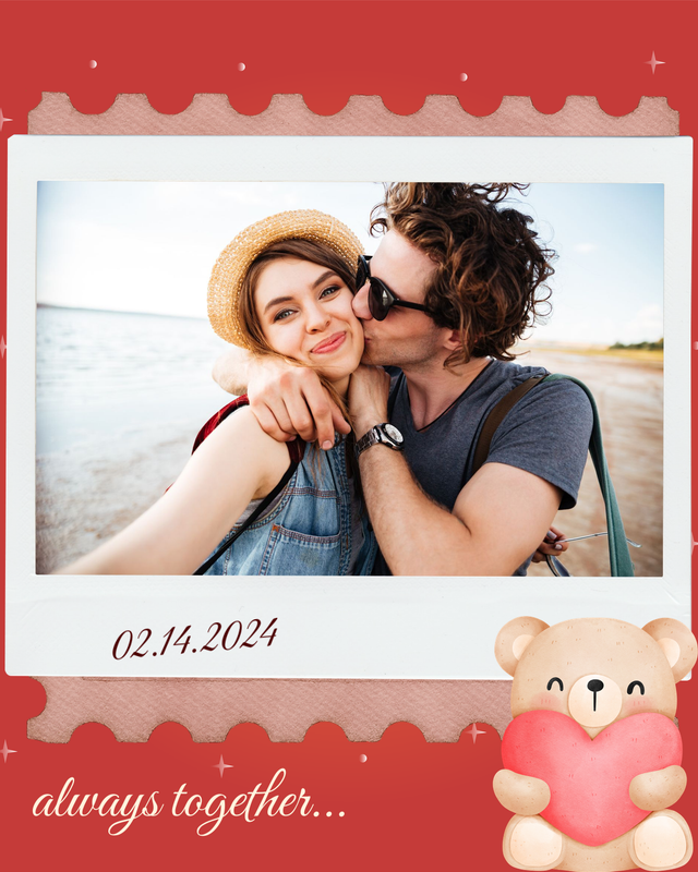Postage Stamp Valentine's Instagram Post