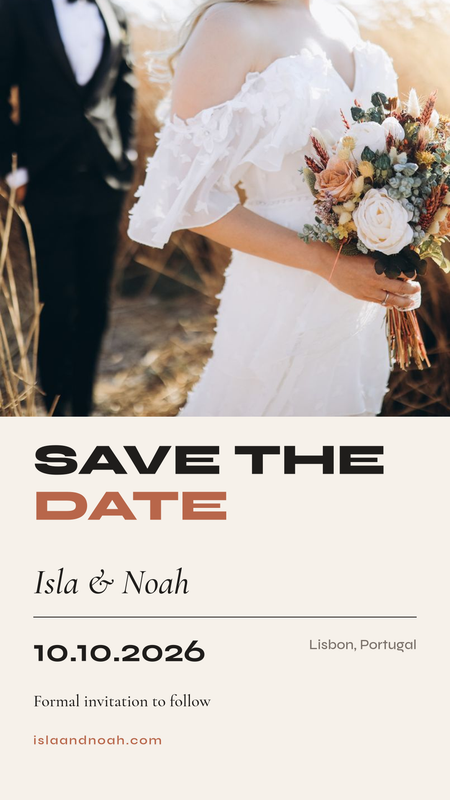 Photo Save the Date Instagram Story