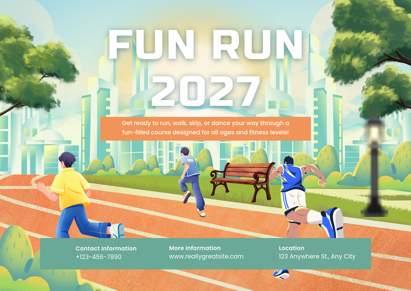 Fun Run Event Poster