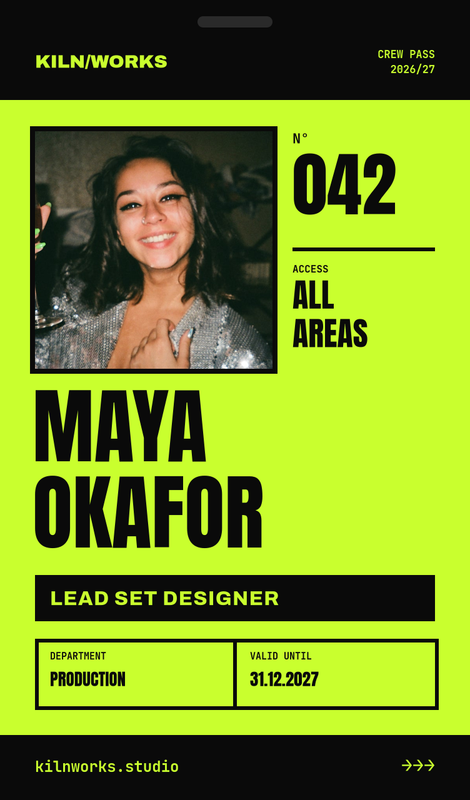 Brutalist Lime Crew ID Card