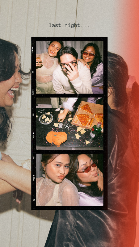 Black Polaroid Film Collage Instagram Story