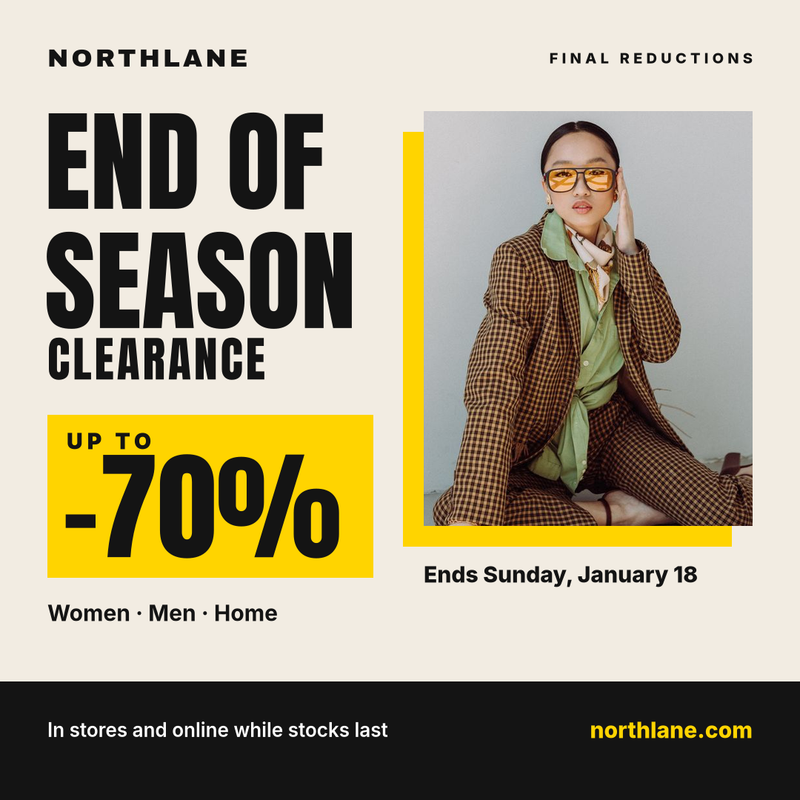 End of Season Clearance Sale Post