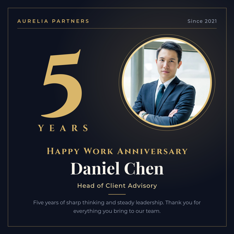 Gold Work Anniversary Instagram Post