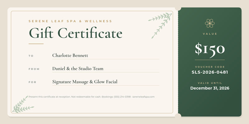 Spa Boutique Gift Certificate