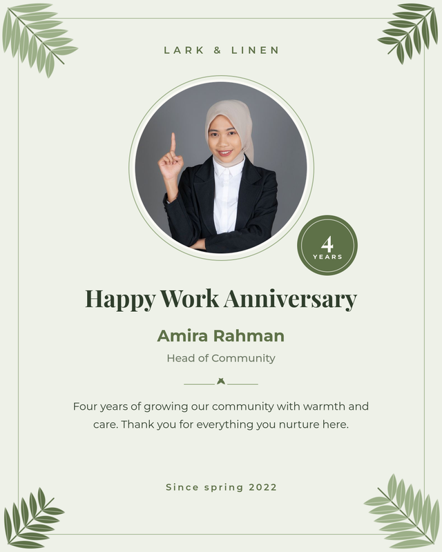 Sage Botanical Work Anniversary Post