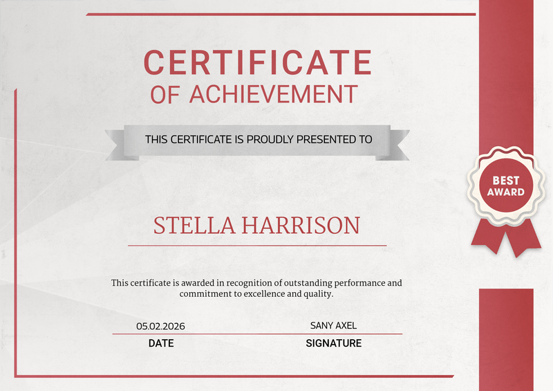 Modern Elegant Certificate