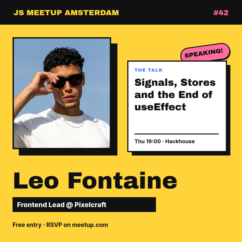 Neo-Brutalist Meetup Speaker Post