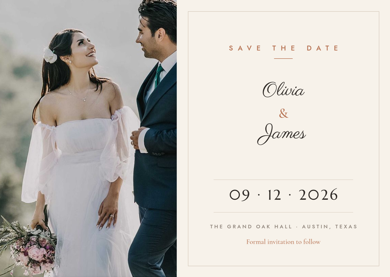 Photo Save the Date Card