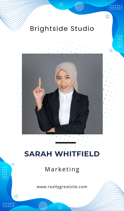 Blue Professional Company ID Card