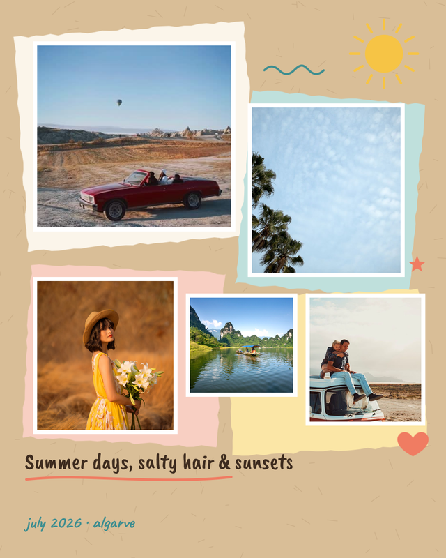 Summer Scrapbook Photo Collage