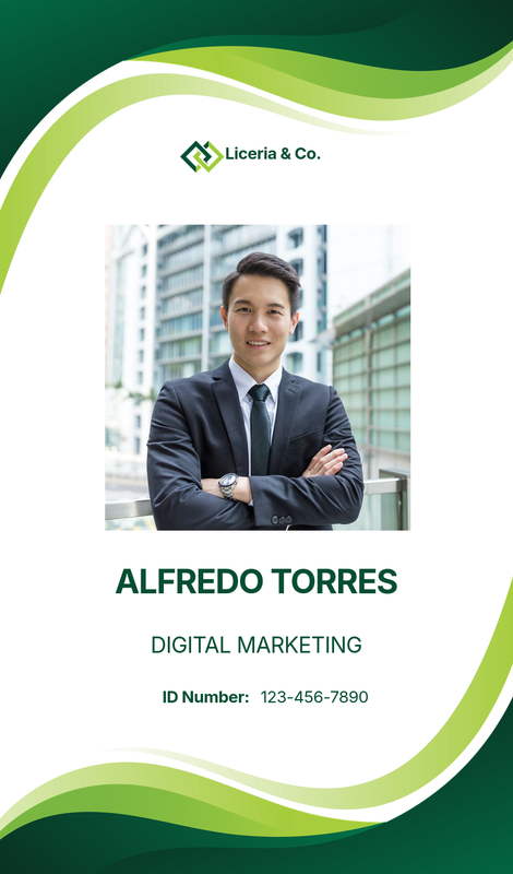 Green Corporate ID Card