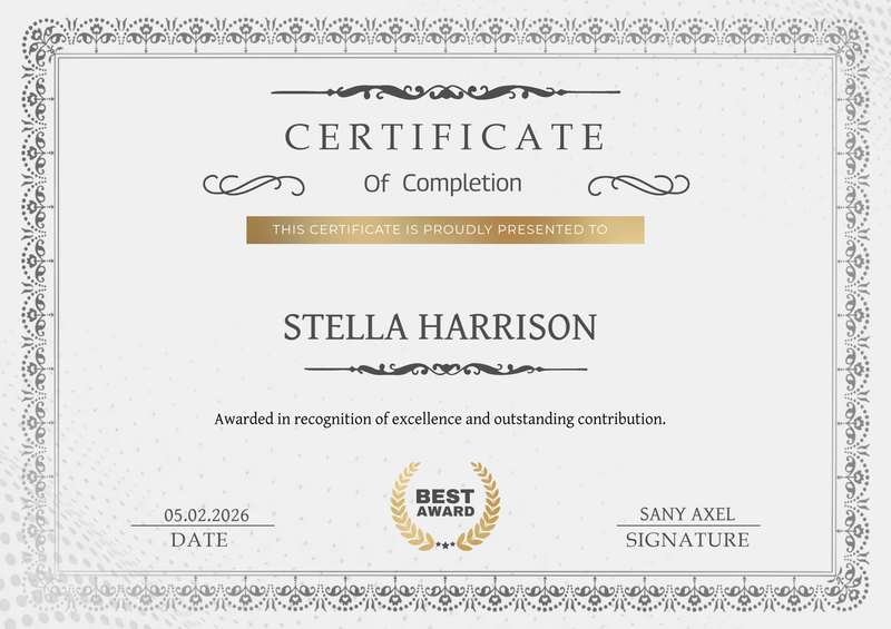 Classic Vintage Certificate