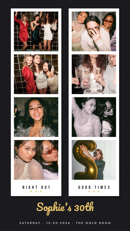 Photo Booth Strips Party Collage