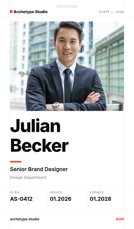 Swiss Minimal Staff ID Card