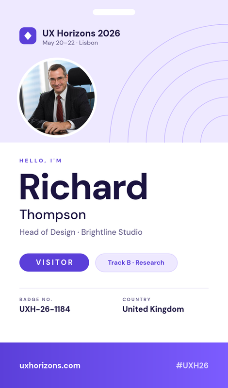 Lavender Conference Visitor Badge